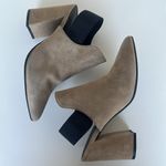 Treasure & Bond  Sling Back Block Heel Suede Mules in Light Tan Grey Women's 6.5 Photo 3