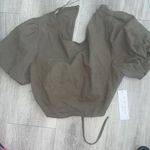 Kirious  LOS ANGELES Puff Sleeve Crop Top Photo 0