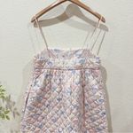 En Saison Pastel Floral Print Quilted Maxi Dress Pink Multi Size Small NWT Photo 5