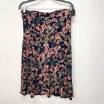 Candie's Strapless Dress Size Large Floral Navy Ruffle Y2K Fairy Photo 6