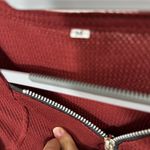 Unbranded Cotton PolyesterWaffle Knit Cold Shoulder 1/4 Zip EUC Size Medium Red Photo 4