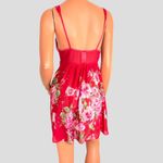 9Os Y2K Babydoll Slip Dress Women’s M Sheer Mini Red Floral Fairy Whimsigoth Size M Photo 1