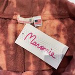 Maronie New Tie Dye Lounge Shorts Pull On French Terry Knit Rust Photo 12