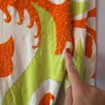 Cache  Green Orange Beaded 3/4 Sleeve V-neck Pullover Sweater Women's size Large Photo 9