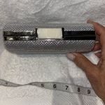 Jessica McClintock  SILVER BEADED MESH CLUTCH WITH DROP IN CROSSBODY CHAIN Photo 3