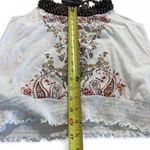 Almost Famous Y2K Size XL Earthy Halter Top Floral Boho Ruched Beaded Neckline Photo 5