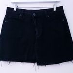 Paige AFIA Mini Skirt Denim Vintage Noir Photo 0