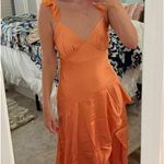 Beginning Boutique  Orange Maxi Cut-Out Dress Photo 1