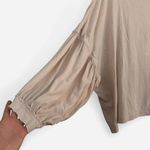 Free People Boho Slouchy –  Vintage Cream Blush Dolman Puff Sleeve Tee (M) Photo 3