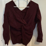 Burgundy sweater open back Red Size M Photo 0