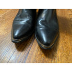 Vintage Black Leather Cowboy Boots 8.5 Western Quiet Luxury Rodeo Country Cowgir Photo 9