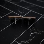 Vintage Stud Earrings Pink/Purple/Teal Geometric Artist Statement Photo 6