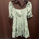 Blue Rain  Light Green Puff Sleeve Mini Dress, Size XL, NWT Photo 1