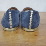 Jack Rogers  Rebecca Blue Suede Gold Embellished Flats Size 7M Photo 6