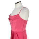 Adrianna Papell  Satin Crepe Cowl Neck Gown in Spring Rose Pink Size 6 Photo 4