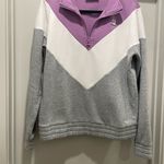 FILA VTG 90s 80s  Retro Colorblock Quarter-Zip Purple Gray White Collared Sweater Photo 5