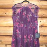 Mac Duggal  2143  Womens FLORAL FLUTTER SLEEVE MIDI DRESS Photo 11