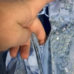 Morilee Madeline Gardner short glitter glam dress prom women's size 24 plus Blue Photo 7