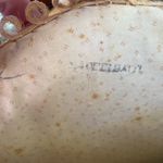 VINTAGE Handmade Straw Raffia Crossbody Bag Circular Woven Floral Green Neutral Tan Photo 7