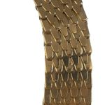 Vintage Gold Stretch Belt With Black Snakeskin Photo 2