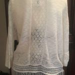 Boho Fringe cover up kimono White Size M Photo 1