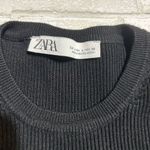 ZARA  Black Ribbed Knit Top Photo 3