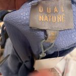 Blue & White Floral Print V Neck Cinched Short Sleeve Dress Size Medium NWT Photo 8