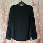 Lands' End The Outfitters By  Black Ruffle Front Blouse Photo 7