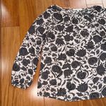 Loft Women's pink & brown floral boat neck long sleeve blouse Size M Photo 3