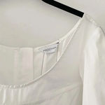 Madeinam Poplin Corset Babydoll Mini Dress White Size 1 Photo 11