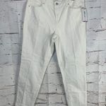 Jessica Simpson White Crop Skinny Jeans Size 14 Rolled Hem Summer Stretch Fit Photo 0