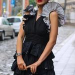 ZARA NWT Black Frilled Mini Skirt With Ruffles Tiered Party Bloggers Fave Sz M Photo 0