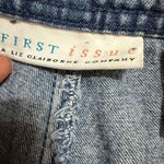 Liz Claiborne Vintage Denim Skort 90s Jean Skirt Shorts Y2K Utility Style Sz 14 Photo 2