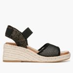 Zodiac NEW Noreen Espadrille Wedge Sandal (Women) 11M, BLACK FABRIC Photo 5