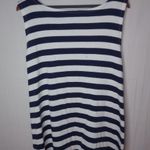 Hillard & Hanson  3X Navy White Tank Top Plus Photo 2
