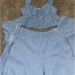 Sienna Sky Blue & White Striped Set Photo 0