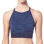 Splendid NWT  Studio Blue Camo Print High Neck Racerback Sports Bra Photo 0