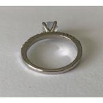Diamond Engagement Silver Ring Size 5.5 Photo 4