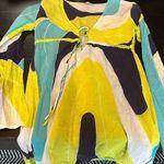 Echo bathing top coverup in small. Good used condition. Yellow Photo 0