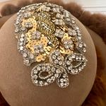 Hat Attack Luxury Vtg  New York Wool Real Fur Trim Brown Wide Brim Formal Hat Photo 3