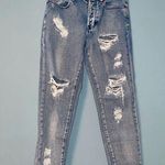 Brandy Melville Melville Button Fly Distressed Boyfriend Jeans Size 26 Photo 0