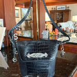 Brighton brand Black Crocodile-Embossed bag that is really beautiful. Photo 0