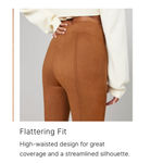 Spanx  Faux Suede Leggings Rich Caramel Tan MSRP $128 NWT Slimming Control Photo 8