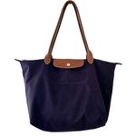 Longchamp  Le Pliage Nylon Tote Large Bag - Plum Purple Photo 0