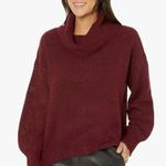 Vince Camuto Cowl Neck Sweater Drop Shoulder Soft Crisp Merlot/Burgundy S NWT Photo 1
