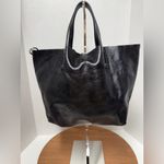 Tiffany & Co. Stylish Metallic Black Reversible Leather & Suede Soft Tote Photo 3