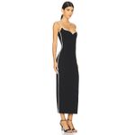 Paris Georgia Black Cream Sweetheart Heart Minimalist Cocktail Midi Dress Size M Size M Photo 1