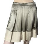 Reiss Women’s Size 12 Taupe Beige Silk Pleated Eris Mini Skirt Photo 1