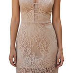 Bebe  Sexy Little Pink Lace Cut Out Mini Dress With Shorts Underneath EUC Size 2 Photo 0