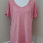 Allison Brittney NEW  Short Sleeve Peach Pink Oversized Burnout Tee Womens Small Photo 1